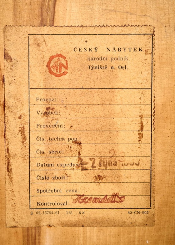 Image 1 of Art Deco Bookshelf, 1960s, Czechoslovakia