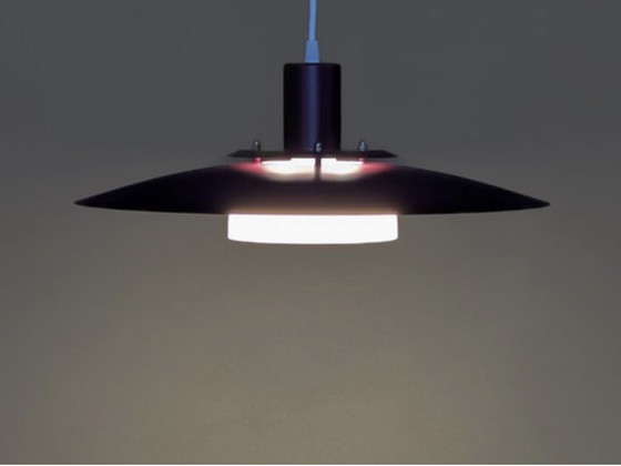 Vintage Scandinavische schalenlamp; Denemarken, 1970s – Design Light A/S, Hanglampen, Metal (photo 4 of 10)