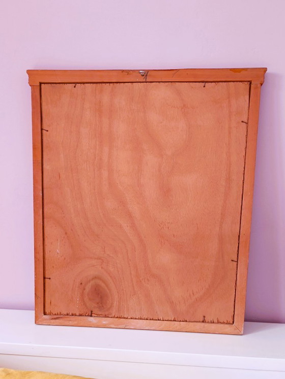 Image 1 of Wall mirror with beveled glass and solid wood frame
