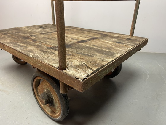 Vintage Industrial Factory Platform Trolley | Unknown | 1950s. Ref.: CT1003 – Coffee tables, Wood, Metal (photo 5 of 15)