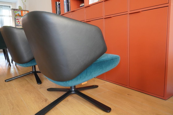 2 Montins Back Me Up Lounge Fauteuils – Stoelen / fauteuils, Leather, Metal (photo 3 of 8)