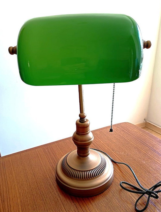 Image 1 of Vintage "Banker" Table Lamp -