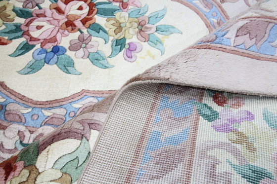 Image 1 of Tappeto moderno originale annodato a mano in stile cinese antico di Pechino, 315 x 212 cm, ottime condizioni.