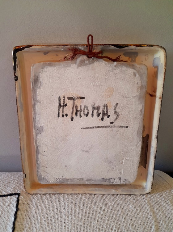 Image 1 of Miroir en céramique , Hendrik Thomas , Vallauris 1970