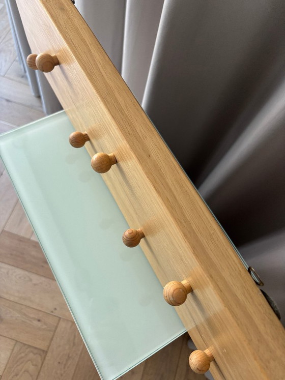 Vintage Solid Wood Wall-Mounted Coat Rack – 7 Pegs – Artisan (photo 7 of 11)