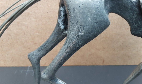 Image 1 of Sculpture Michel Laude, Don Quichotte en étain, 1970, Artebouc