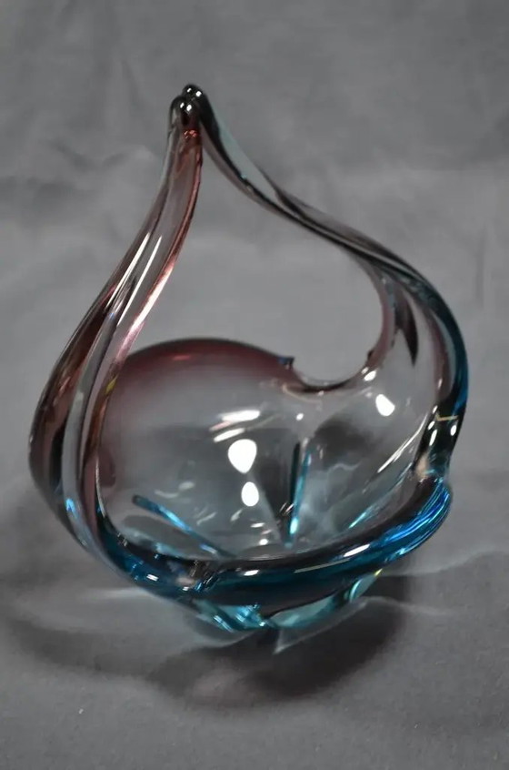 Murano zugeschriebene blau-violette Glasschale aus den 1970er Jahren – Schalen, Murano Glass (photo 4 of 12)