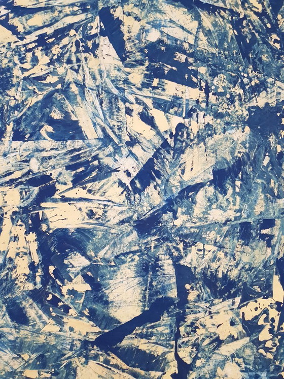 Image 1 of Jürgen Angeler - Cubismo azul y dorado