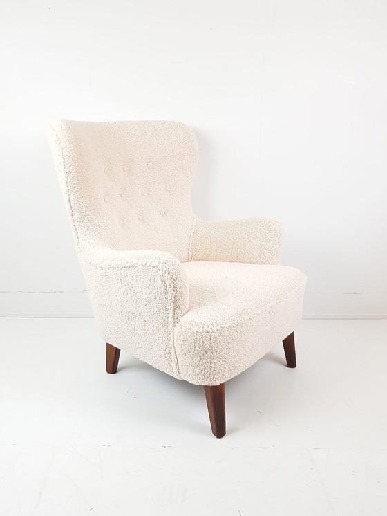 Image 1 of Vintage Artifort Theo Ruth Heren Fauteuil Teddy Nieuwe Stof
