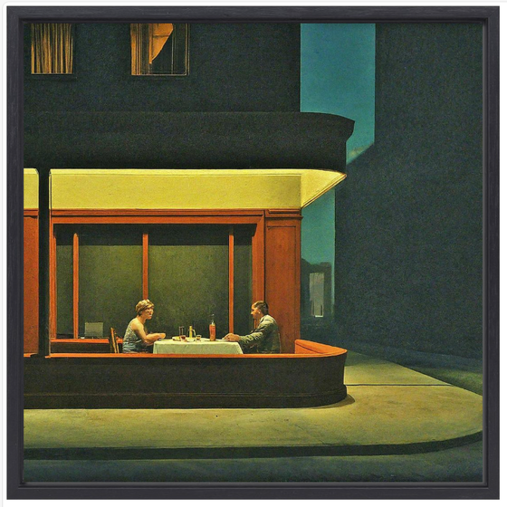 Image 1 of Edward Hopper --Late Night Dinner (Framed)