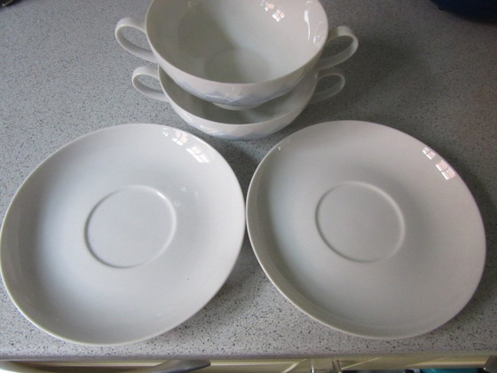 2 ciotole e piattini da zuppa Rosenthal, modello Bjorn Wiinblad Lotus, blu, vintage – Stoviglie, Porcelain (photo 6 of 7)