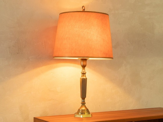 Image 1 of 2 große Messing-Tischlampen aus den 60er Jahren