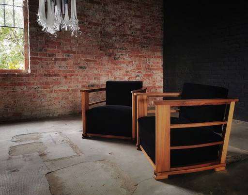 Set of 2 french club chairs by Jean Royère from 1920s