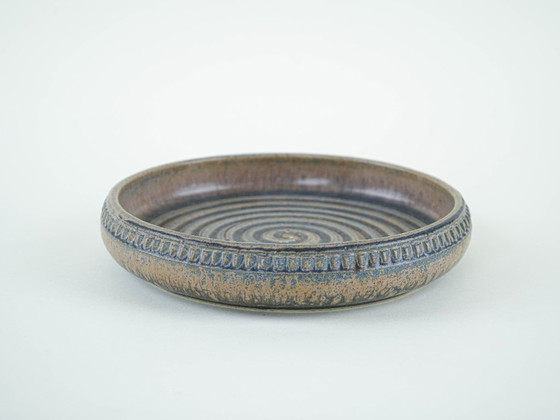 Ceramic bowl, Danish design, 1960s, manufactured by LoveMose, Blue, Vintage (photo 3 of 9)