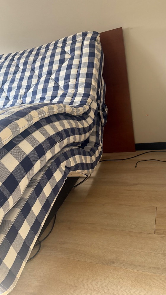 Originele Hästens Verstelbaar Bed 140x210 – Blue Check + BJX Luxury Topmatras – Matrassen en bedbodems (photo 5 of 10)