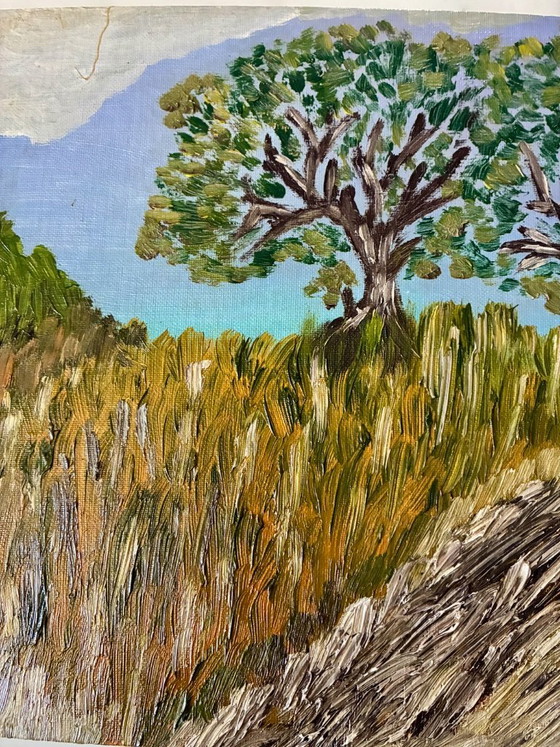 Oil painting of a landscape in the Drôme Provençale region – Paintings & Drawings, Canvas (photo 4 of 6)
