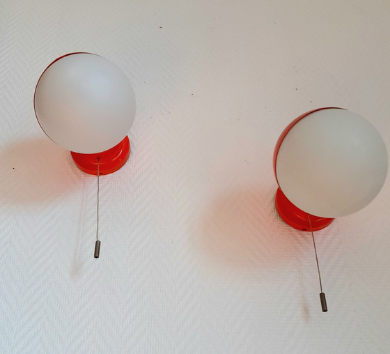 Image 1 of 2X Space Age Wall Lights Kaiser Leuchten 1970