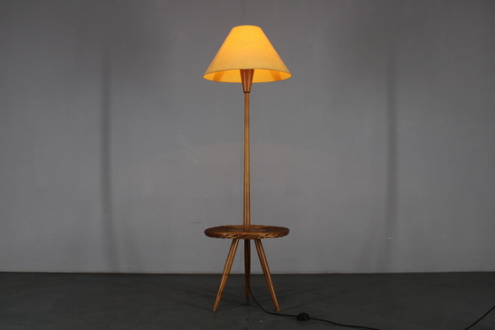 Image 1 of 1970s Jan Kalous Wooden Floor Lamp for ULUV, Czechoslovakia
