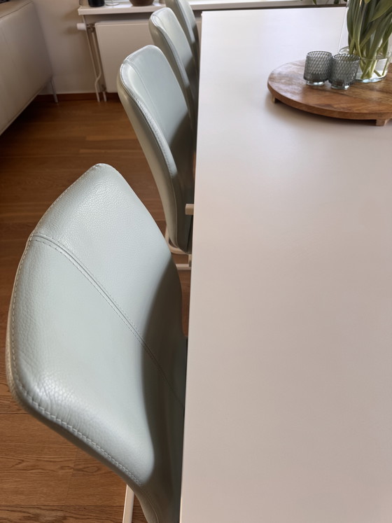 Image 1 of 10 sedie da pranzo in pelle Bert Plantagie