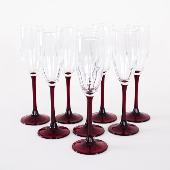Image 1 of Set Champagnergläser, französisches Design, 1970er Jahre, Hersteller: Luminarc