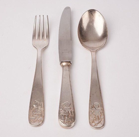 Image 1 of Posate per bambini anni '90 in argento , Seibel , anni '50