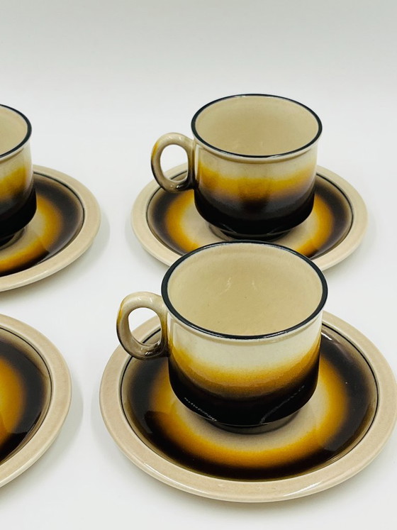 Set aus 4 Tassen und Untertassen von Iceland - Boch Belgien – Boch Frères, Geschirr, Ceramic (photo 4 of 13)