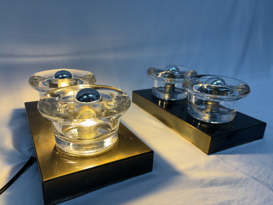 Image 1 of Vintage space age set wall lamps gebrüder Cosack 1960s