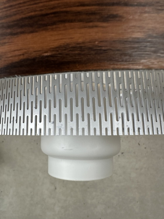 Image 1 of Lampada a sospensione vintage - metallo e opalino