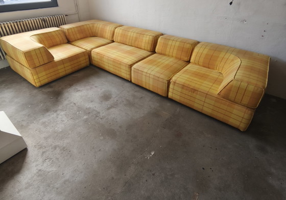 Cor Trio Modulaire Bank Team Form AG jaren 70 – Modulaire banken, Wool, Textile (photo 12 of 14)