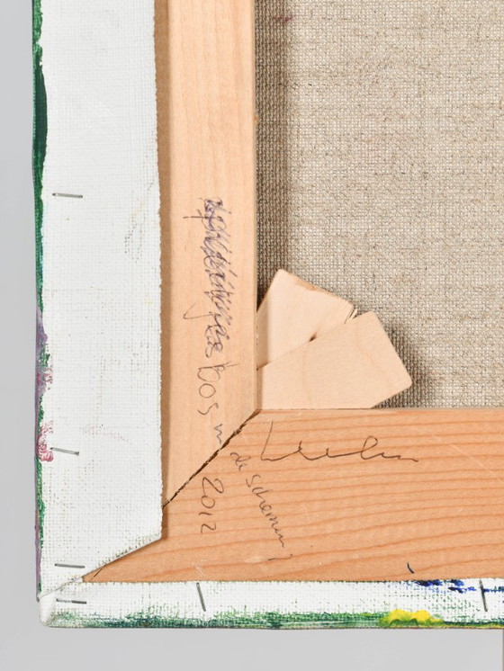 Image 1 of Helen Nieuwendijk (1946) - Wald in der Abenddämmerung - 2012 - Acryl auf Leinwand - 100 x 80 cm