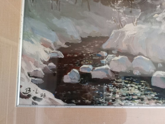 Image 1 of Dipinto ad olio della montagna Peaktu