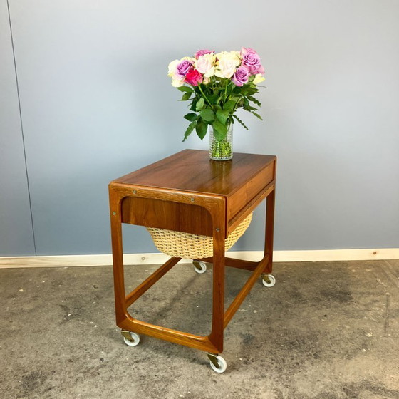 Image 1 of Scatola da cucito rotante di BR Gelsted Denmark, teak, anni '60
