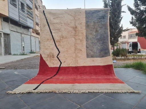 Handgemaakt Beni Mrirt-tapijt, traditioneel vakmanschap, afmeting 2/3 meter – Aime Té, vloerkleden en tapijten, Wool