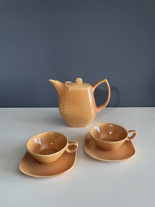Boch Frères "New Time" Tea Set - Retro Design