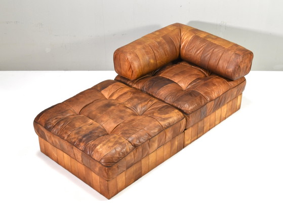De Sede DS-88 Divano modulare Daybed in pelle Cognac Tan Svizzera, anni '70, Divani modulari, Marrone (foto 11 di 20)