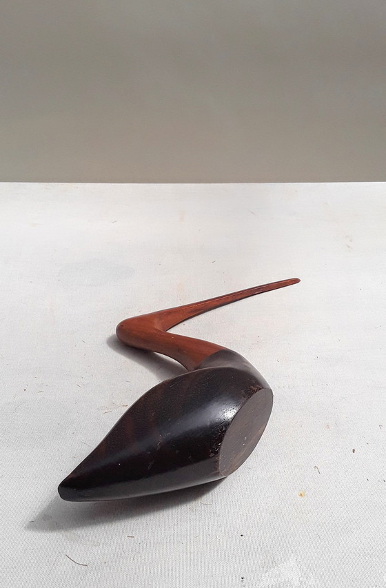 Image 1 of Sculpture en bois signée d'un Courlis d'Amérique par Art Eisenbrand , 1980 - Californie / USA .