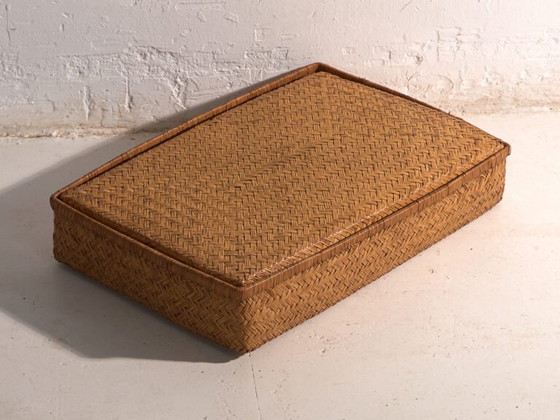 Caja japonesa antigua de bambú tejido – Japón, circa 1950. Juego de dos piezas. – Armarios de almacenamiento (photo 18 of 40)