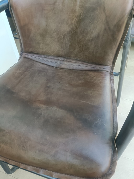 Image 1 of Tabourets de bar en cuir de chez Chiavari