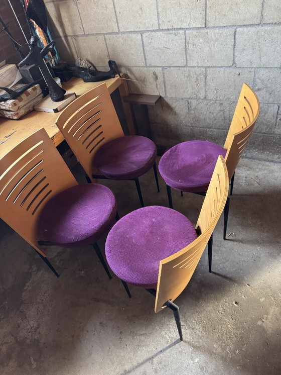 Image 1 of 4x Castelijn Pierre Mazairac & Karel Boonzaaijer eetkamer stoelen