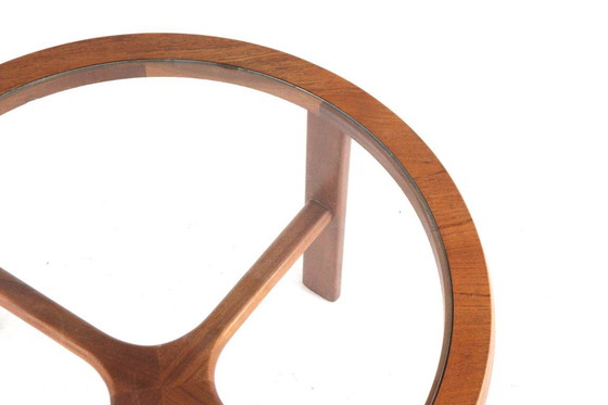 Image 1 of G-Plan round coffee table teak with glass vintage