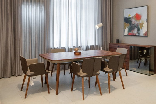 Team7 eetkamerset - uitschuifbare tafel Flaye & stoelen Aye