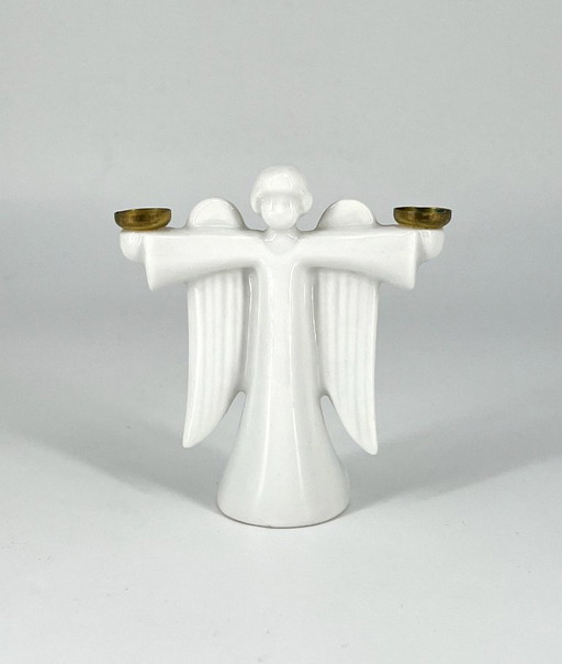 Rosenthal Porcelain Angel – Sculptural Mid-Century Candle Holder – Selb-Plößberg, 1960s