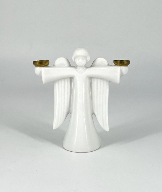 Image 1 of Rosenthal Porcelain Angel – Sculptural Mid-Century Candle Holder – Selb-Plößberg, 1960s