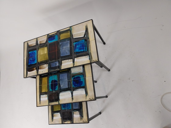 Image 1 of 1 x Juliette Belarti mimiset 3 tafels gesigneerd.  1960's