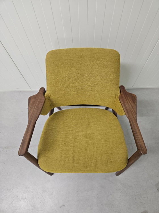 Stunning Armchair by renowned Danish designer Ib Kofod-Larsen, Pastoe, Textile, Wood, Brown (photo 10 of 10)