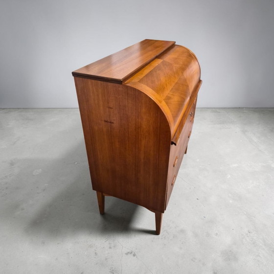 Mid Century Teak Sekretär Schreibtisch Schrank Egon Ostergaard 1960er – Svensk Möbelindustri (MSI), Kommoden (photo 4 of 13)