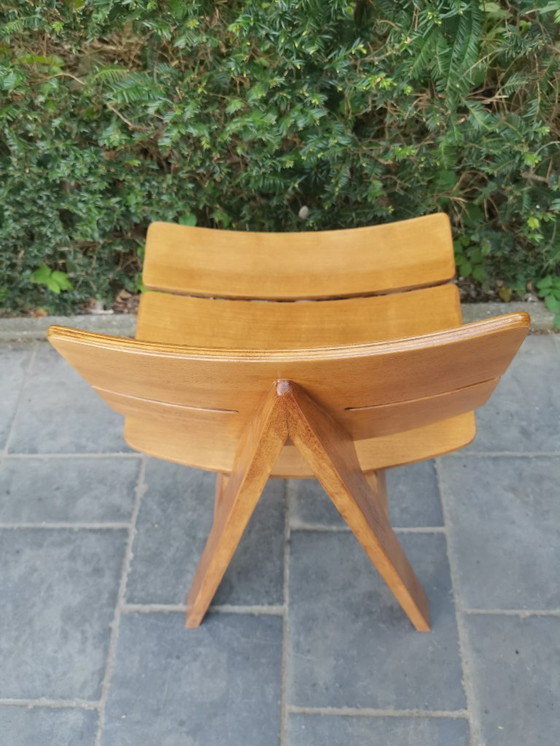 Image 1 of 4x Holzstuhl von Hans Anliker für Horgen Glarus