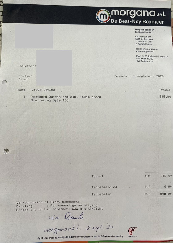 Image 1 of Base de colchón Morgana 140x200