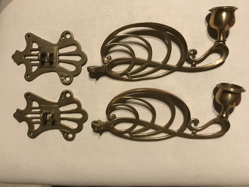 Set de Candelabros de Piano Antiguos Circa 1920 Incl. Sistema de Suspensión