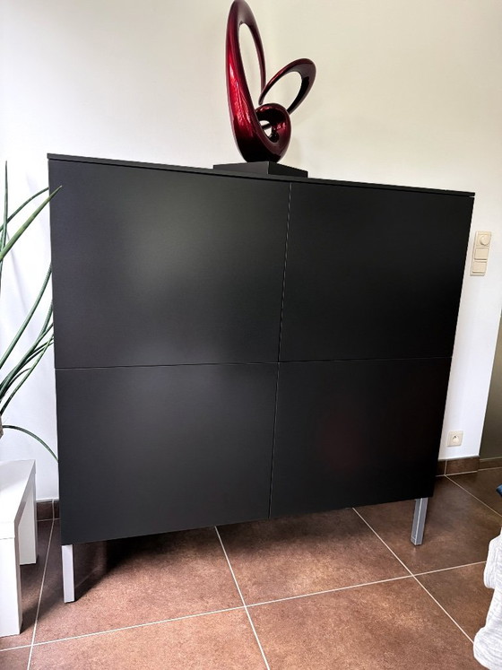 Designer sideboard set – Wall-mounted sideboard + freestanding sideboard – Wood (photo 2 of 6)